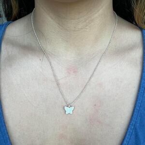 Butterfly chain and earrings set in gold filled whisy fairycore clean girl chic